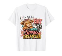 No Soy Un Desastre Caliente, Soy Un Desastre Picante Camiseta gráfica económica, Hombre, Blanco, M