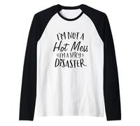 No Soy un Desastre Caliente Soy un Desastre Picante Dicho Divertido Camiseta Manga Raglan