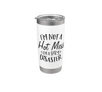 No soy un desastre caliente Soy un desastre picante Dicho divertido Vaso térmico de acero inoxidable de doble pared