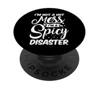 No Soy un Desastre Caliente, Soy un Desastre Picante PopSockets PopGrip Adhesivo