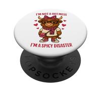 No Soy un Desastre Caliente Soy un Desastre Picante PopSockets PopGrip Adhesivo