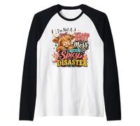 No Soy un Desastre Caliente Soy un Desastre Picante Vaca de Las Tierras Altas Camiseta Manga Raglan