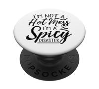 No Soy un Desastre Soy un Desastre Picante Mamá Papá PopSockets PopGrip Adhesivo
