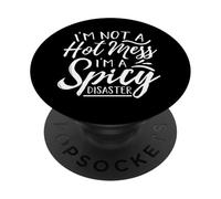 No Soy un Desastre Soy un Desastre Picante Mamá Papá PopSockets PopGrip Adhesivo