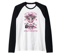 No Soy un Desastre, Soy una Vaca Rosa de Las Highlands picantes y desastrosas Camiseta Manga Raglan