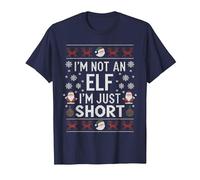 No Soy Un Elfo, Solo Soy Corto Feliz Navidad Elfo Navidad Camiseta, Hombre, Azul Marino, S
