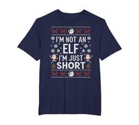 No Soy Un Elfo, Solo Soy Corto Feliz Navidad Elfo Navidad Camiseta, Hombre Tallas Grandes, Azul Marino, 6X Alto