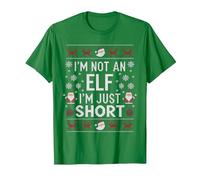 No Soy Un Elfo, Solo Soy Corto Feliz Navidad Elfo Navidad Camiseta, Hombre, Verde Kelly, XXL