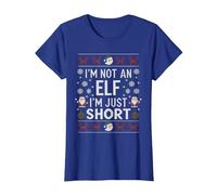 No Soy Un Elfo, Solo Soy Corto Feliz Navidad Elfo Navidad Camiseta, Mujer, Azul Real, M