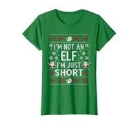 No Soy Un Elfo, Solo Soy Corto Feliz Navidad Elfo Navidad Camiseta, Mujer, Verde Kelly, XL