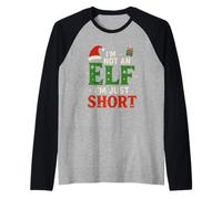 No Soy un Elfo, Solo una Navidad Corta y Divertida Camiseta Manga Raglan