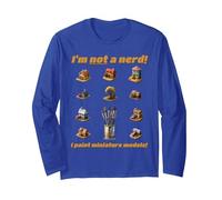 ¡NO Soy un Nerd! ¡Pinto Modelos EN Miniatura! Manga Larga, Unisex para Adultos, Azul Real, XL