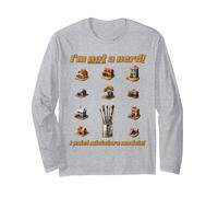 ¡NO Soy un Nerd! ¡Pinto Modelos EN Miniatura! Manga Larga, Unisex para Adultos, Gris Jaspeado, M