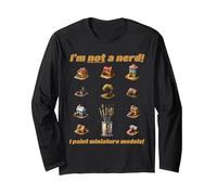 ¡NO Soy un Nerd! ¡Pinto Modelos EN Miniatura! Manga Larga, Unisex para Adultos, Negro, XXL