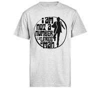 No Soy Un Numero À Manches Courtes Pour Hommes Gris Grey Men tee Short Sleeve T-Shirt