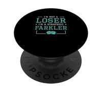 No Soy un Perdedor Soy un farkler estratégico Divertidos Jugadores de Farkle PopSockets PopGrip Adhesivo