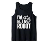 No Soy un Robot Funny Geek Tech Humor Camiseta sin Mangas