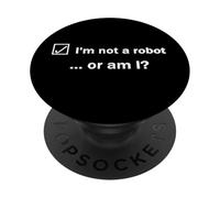 No Soy un Robot o Soy un Dicho Divertido sarcástico en Internet PopSockets PopGrip Adhesivo