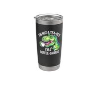 No soy un Tea-Rex Soy un Café-Saurus Dinosaurio Juego de palabras Vaso térmico de acero inoxidable de doble pared