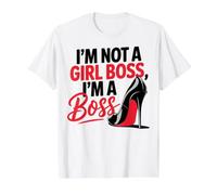 No Soy una Chica jefa, Soy una jefa Dama Tacones de Aguja Camiseta gráfica económica, Hombre, Blanco, M