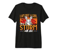 No Soy una Chica Soy una tormenta con valquirias de Guerreros Vikingos Camiseta Premium