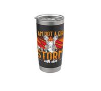 No soy una chica Soy una tormenta con valquirias de guerreros vikingos Vaso térmico de acero inoxidable de doble pared