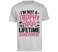 No Soy Una Esposa Trofeo Camiseta Gris De Manga Corta para Hombre Unisex Black tee Baggy Oversized T-Shirt