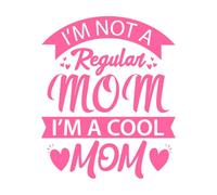 No soy una mamá normal, soy una mamá genial, diseño tipográfico para el Día de la Madre. Calcomanías de tallado fino 65.6x79.7cm Removible sin dejar pegamento Rosa