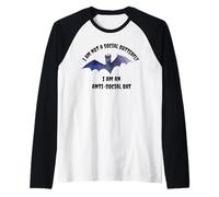 No soy una mariposa social, soy un murciélago antisocial. Camiseta Manga Raglan