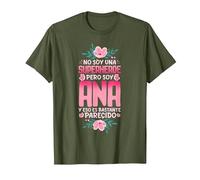 No Soy Una Superhéroe Pero Soy Ana Camiseta, Hombre, Verde Oliva, 3XL