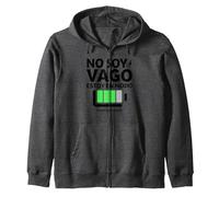 No Soy Vago, Estoy En Modo Ahorro De EnergÌa | Frase Humor Sudadera con Capucha, Unisex para Adultos, Jaspeado Oscuro, XL