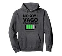 No Soy Vago, Estoy En Modo Ahorro De EnergÌa | Frase Humor Sudadera con Capucha, Unisex para Adultos, Jaspeado Oscuro, XL