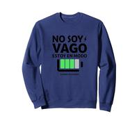 No Soy Vago, Estoy En Modo Ahorro De EnergÌa | Frase Humor Sudadera, Unisex para Adultos, Azul Marino, M