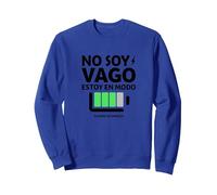 No Soy Vago, Estoy En Modo Ahorro De EnergÌa | Frase Humor Sudadera, Unisex para Adultos, Azul Real, L
