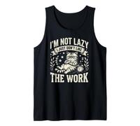 No Soy vago Simplemente no me Gusta el Trabajo Gato Gracioso Camiseta sin Mangas