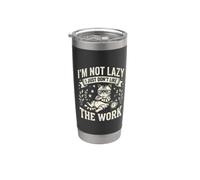 No soy vago Simplemente no me gusta el trabajo Gato gracioso Vaso térmico de acero inoxidable de doble pared