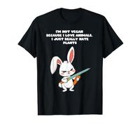 No Soy Vegano Porque me encantan los Animales, Simplemente Odio Las Plantas Camiseta gráfica económica
