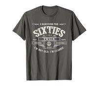 No soy viejo Sobrevivió a los sesenta dos veces paz 70 cumpleaños 60 Camiseta