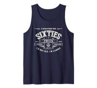 No soy viejo Sobrevivió a los sesenta dos veces paz 70 cumpleaños 60 Camiseta sin Mangas