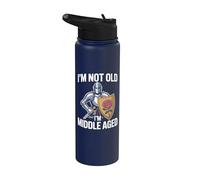 No soy viejo, soy un caballero de mediana edad Rose Shield Stainless Steel Insulated Water Bottle