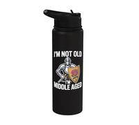 No soy viejo, soy un caballero de mediana edad Rose Shield Stainless Steel Insulated Water Bottle