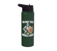 No soy viejo, soy un caballero de mediana edad Rose Shield Stainless Steel Insulated Water Bottle