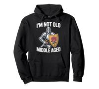 No soy viejo, soy un caballero de mediana edad Rose Shield Sudadera con Capucha