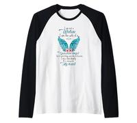 No soy viuda Soy la esposa de un ángel guardián Camiseta Manga Raglan