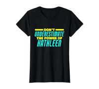 No Subestimes el Poder de Kathleen Funny Kathleen Camiseta gráfica económica, Mujer, Negro, L