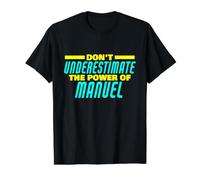 No Subestimes el Poder de Manuel Funny Manuel Name Camiseta gráfica económica, Hombre, Negro, XL