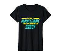 No Subestimes el Poder de Nancy Funny Nancy Nombre Camiseta gráfica económica, Mujer, Negro, L