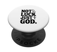 No Suerte Solo Dios Fe Inspirado Cristiano PopSockets PopGrip Adhesivo