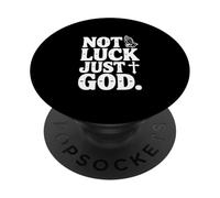 No Suerte Solo Dios Fe Inspirado Cristiano PopSockets PopGrip Adhesivo
