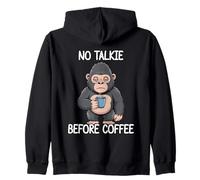 No Talkie Before Coffee Sudadera con Capucha